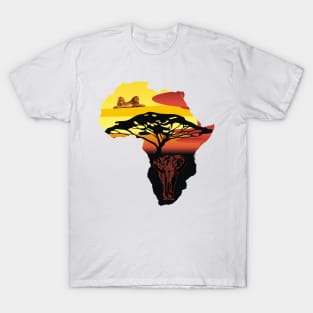 africa, elephant, lion T-Shirt